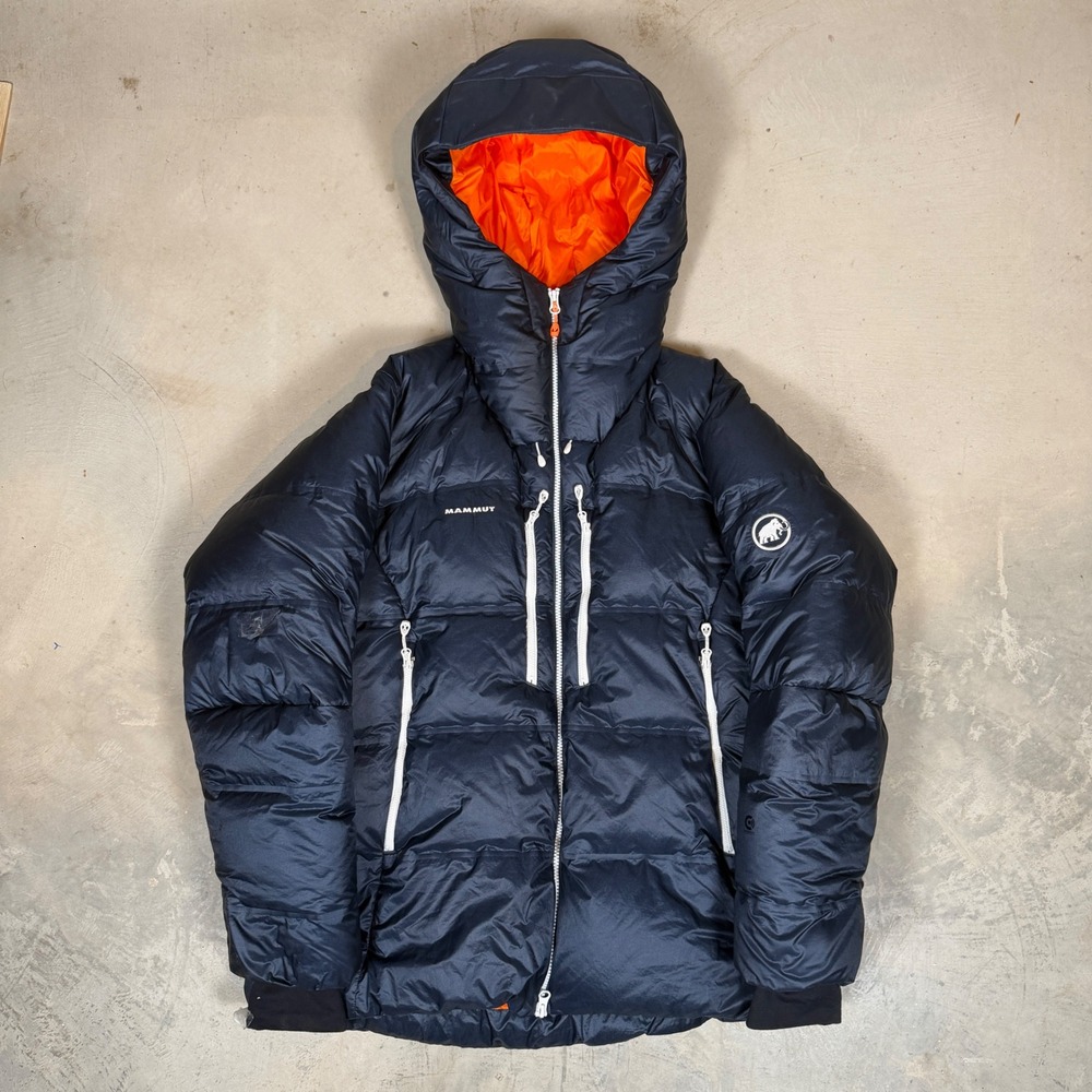 Mammut Eigerjoch Pro IN Hooded Jacket Mens XL Navy Blue Pertex Quantum Pro Down